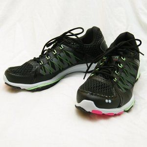 NEW ryka sneakers neon and black